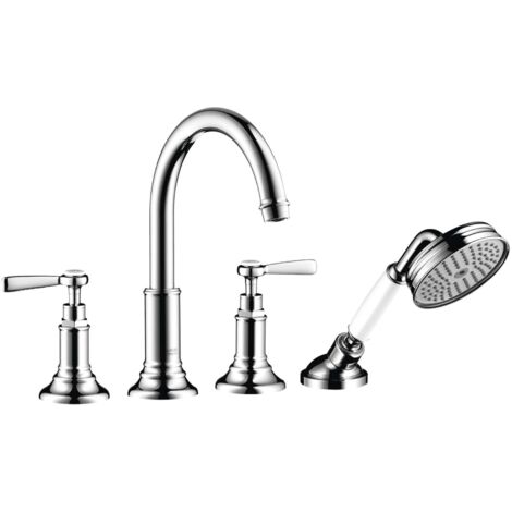 hansgrohe AXOR Montreux 4-Loch Fliesenrandarmatur, Hebelgriffe,