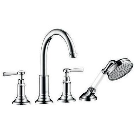 hansgrohe AXOR MONTREUX 4-Loch Wannenrandarmatur, Hebelgriffe,