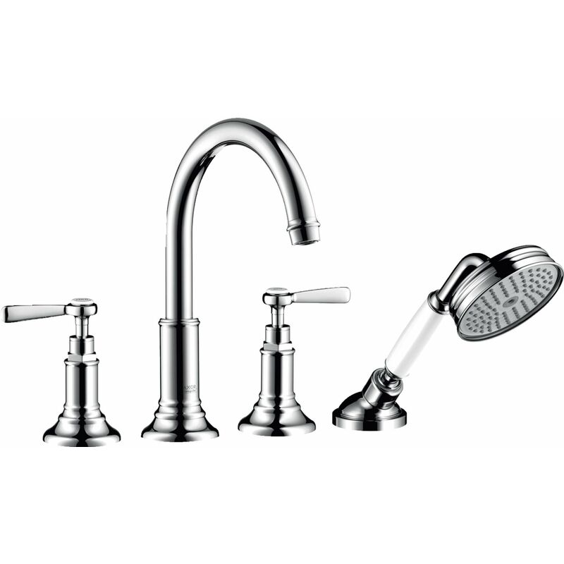 

Hansgrohe AXOR MONTREUX Accesorios de borde para bañera de 4 orificios, manijas de palanca, proyección de 196 mm - 16550000