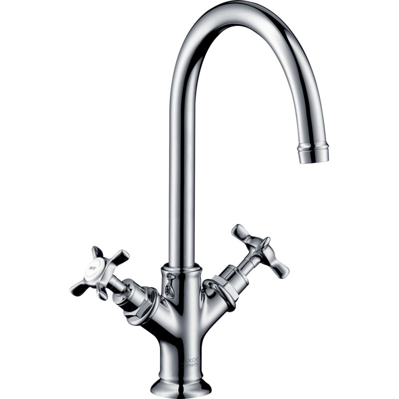 hansgrohe Axor Montreux 210 2 poignées mitigeur lavabo 16502000 saillie 175mm, avec poignées croisées, avec tirette- garniture de vidange , chromé