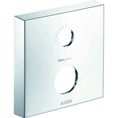 hansgrohe AXOR rosace de rallonge, carrée, 2 trous, avec marquage