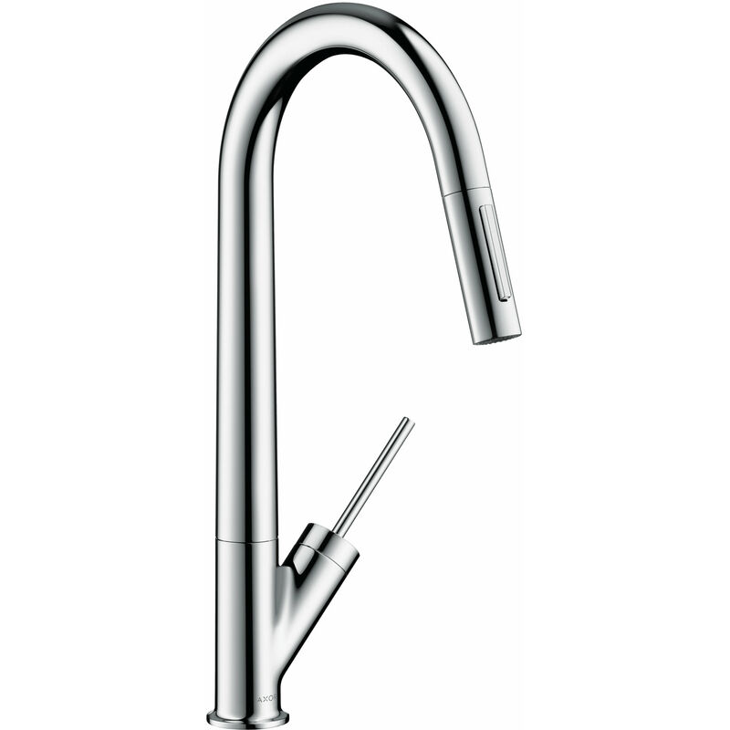 

Axor Starck Monomando de cocina 270 con ducha extraíble, color: cromado - 10821000 - Hansgrohe