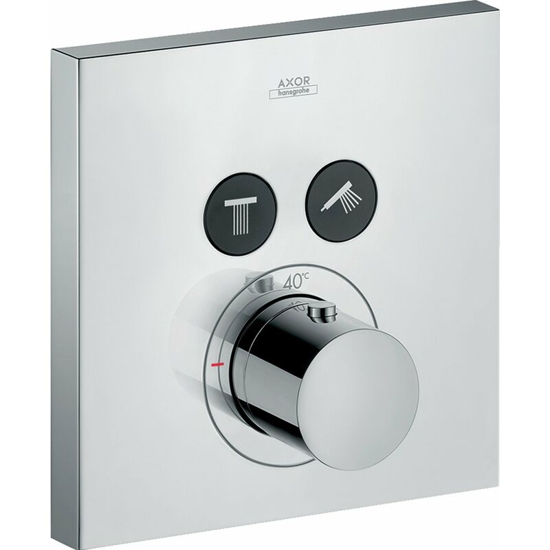 

Axor Starck ShowerSelect Termostato cuadrado empotrado para 2 consumidores, color: cromado - 36715000 - Hansgrohe