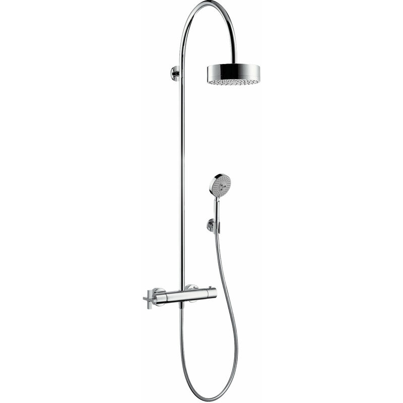 

Hansgrohe Axor Starck ShowerSolutions Tubo de ducha con termostato y regadera 180 1jet, color: cromado - 39670000