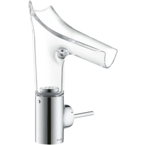 hansgrohe Axor Starck V 140 mitigeur lavabo 12112000, chromé, bec verre, Joystick
