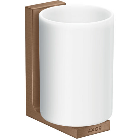 hansgrohe AXOR UNIVERSAL Rectangular Zahnputzbecher, Metall, Glas