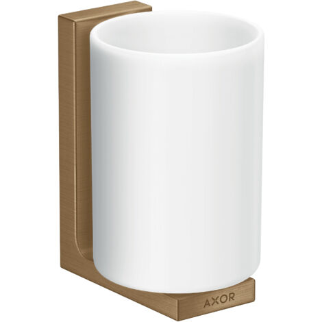 hansgrohe AXOR UNIVERSAL Rectangular Zahnputzbecher, Metall, Glas