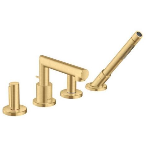 hansgrohe AXOR Uno 4-Loch Wannenrandarmatur, Zerogriff, Ausladung