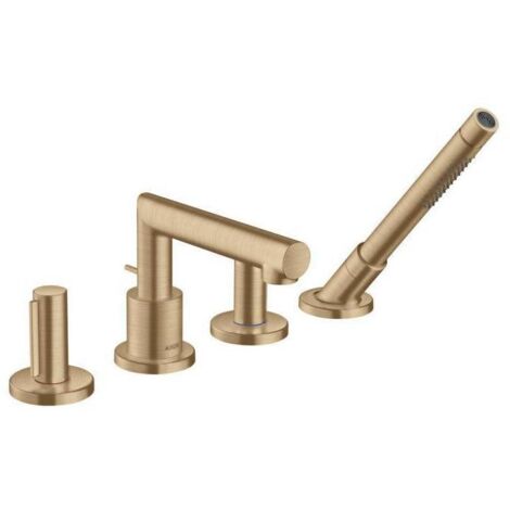 hansgrohe AXOR Uno 4-Loch Wannenrandarmatur, Zerogriff, Ausladung