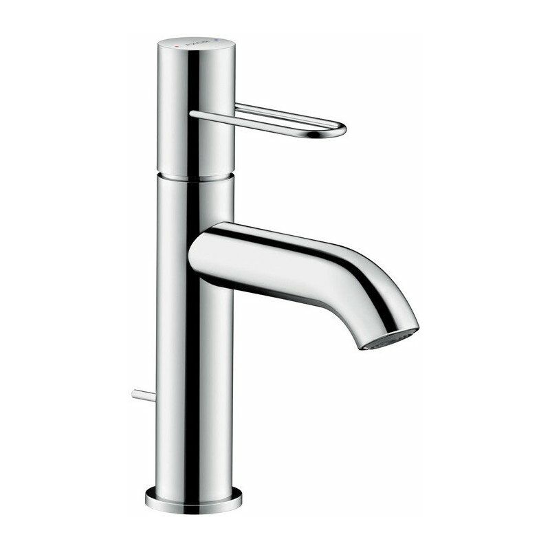 

Hansgrohe - con tirador para lavabo 100, tirador en forma de arco con tirador y desagüe de latón pulido