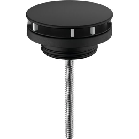 Hansgrohe – Bonde de lavabo à écoulement libre – Acier inoxydable noir mat – Raccord G 1 ¼' – Pour lavabos sans trop-plein