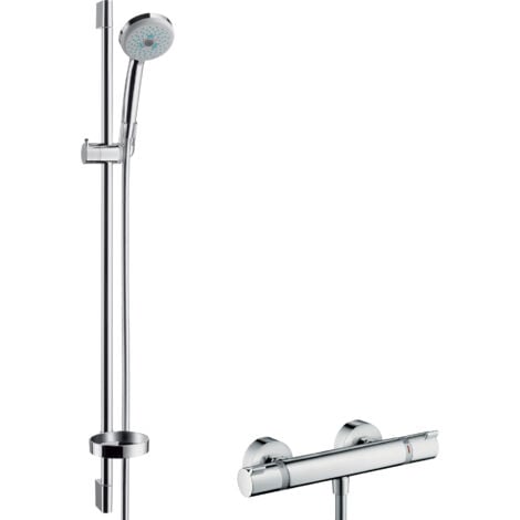 hansgrohe Croma 100 Brausesystem Aufputz Multi mit Ecostat