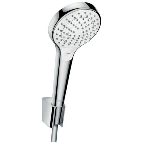 hansgrohe Brausehalter-Set Croma Sel. S Vario 1250mm Brauseschlauch, weiß/chrom