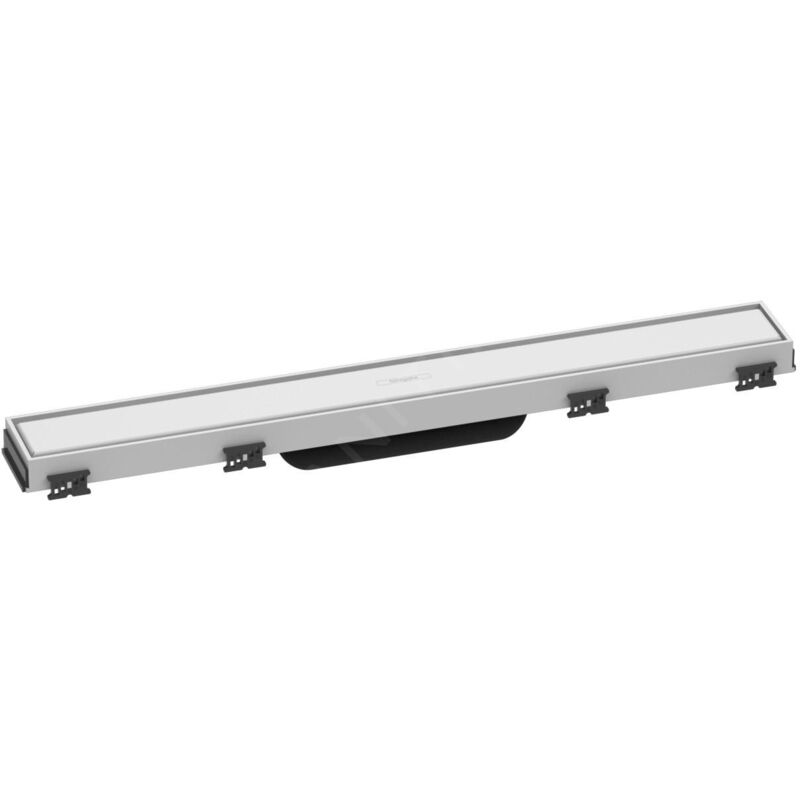 RainDrain Match - Caniveau de douche linéaire avec grille en inox 600, avec cadre réglable en hauteur, blanc mat - Hansgrohe
