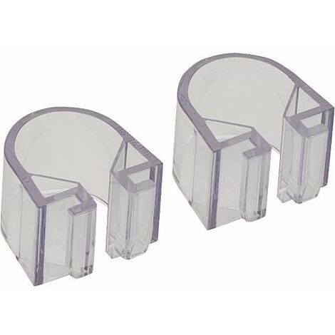 Colliers pour Cassetta D 25 mm – Plastique clair – Fixation sécurisée pour salle de bain – Compatible Hansgrohe
