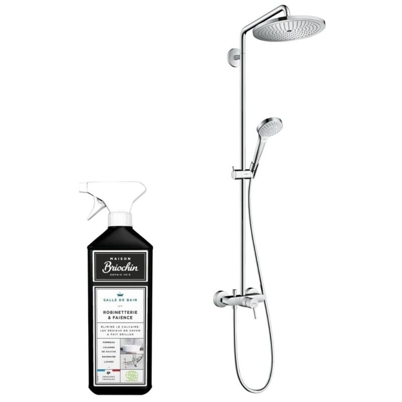 Colonne de douche mécanique Hansgrohe Croma Select s + nettoyant Briochin
