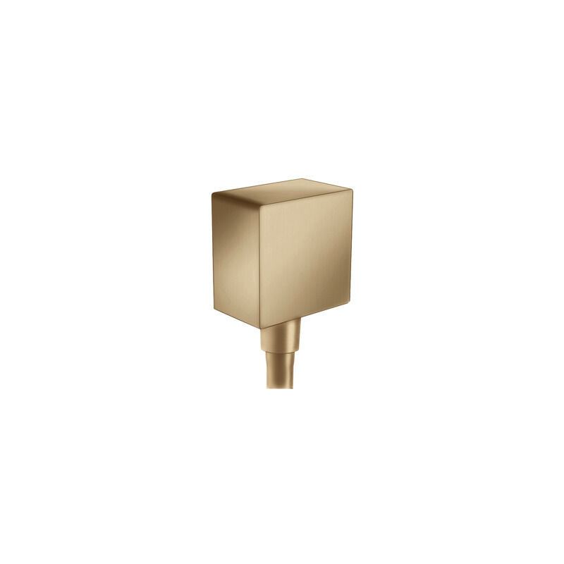 FixFit Wall outlet Square with non-return valve, brushed bronze (26455140) - Hansgrohe