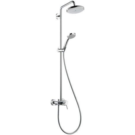 Hansgrohe Croma 220 - Duschsäule Showerpipe 220 mit Armatur, 1 Strahl, verchromt 27222000