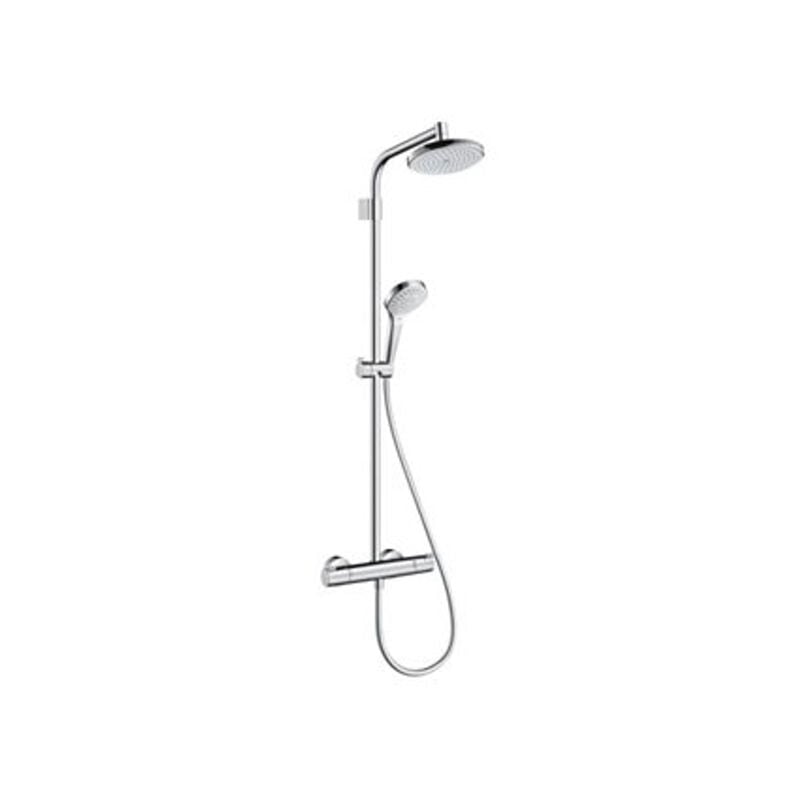 Croma 220 Vario Ensemble de douche - Ecostat 1001 - thermostatique - pomme de douche 22cm - douchette multi - chrome - Hansgrohe