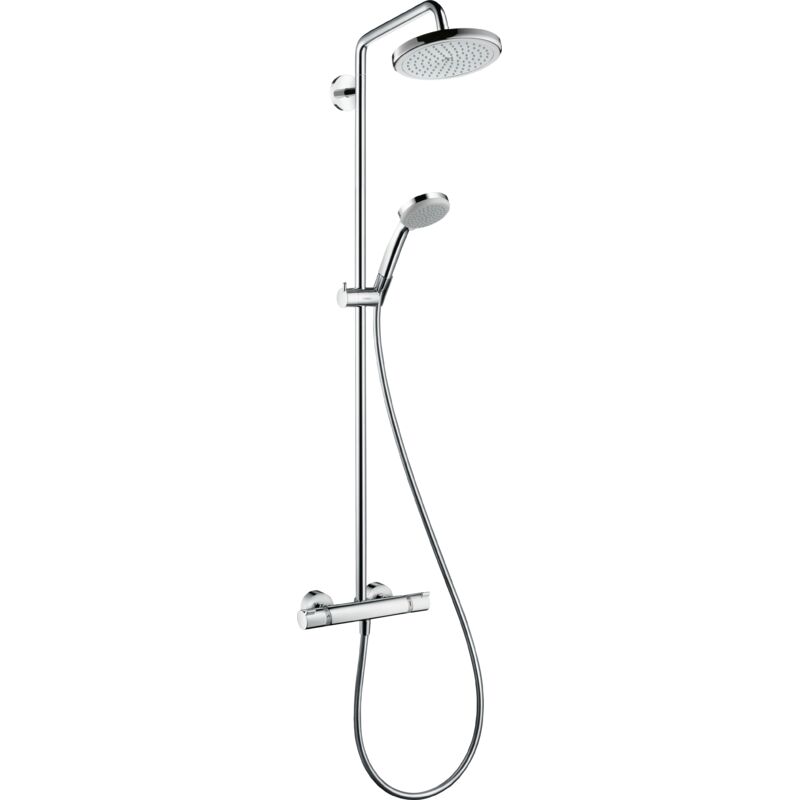 Croma 220 showerpipe 27185000 avec bras de douche 400 mm pivotante , chromé - Hansgrohe