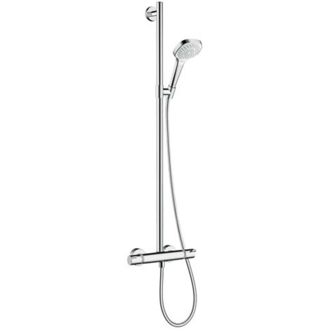 hansgrohe Croma Select E SemiPipe 110mm Multi mit Thermostat, Weiß/Chrom