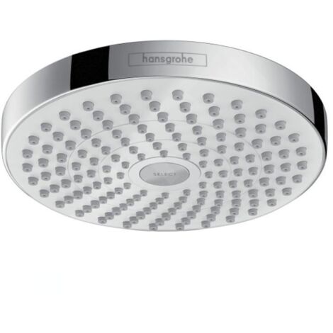 Hansgrohe Croma Select S - Douche de tête 180 2 jets EcoSmart 9 l/min, blanc/chrome 26523400