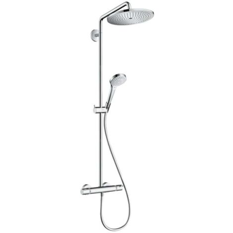 Hansgrohe Croma Select S - Duschsäule Showerpipe 280 mit Thermostatbatterie, EcoSmart 9 l/min, verchromt 26794000
