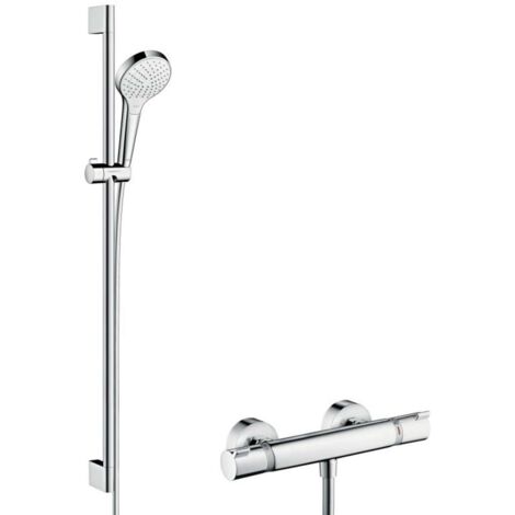 Hansgrohe Croma Select S - Duschset mit Thermostat Ecostat, verchromt 27833400