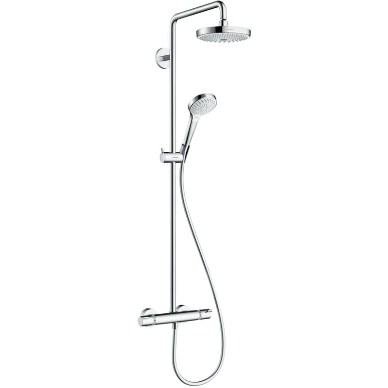 Colonne de douche 180 2jet avec mitigeur thermostatique blanc/chromé Croma Select s - Hansgrohe
