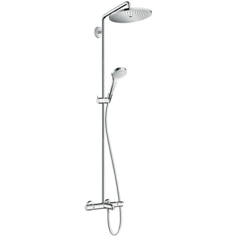 Hansgrohe Croma Select - Thermostat-Badewannenarmatur S 280 Showerpipe mit Zubehör, Chrom 26792000
