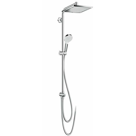 Hansgrohe Crometta - Brausegarnitur E 240 Showerpipe für Renovierung, EcoSmart 9 l/min, verchromt 27289000