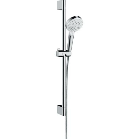 Hansgrohe Crometta - Brausegarnitur Vario, 10 cm, 2 Stahlen, weiß / verchromt 26532400