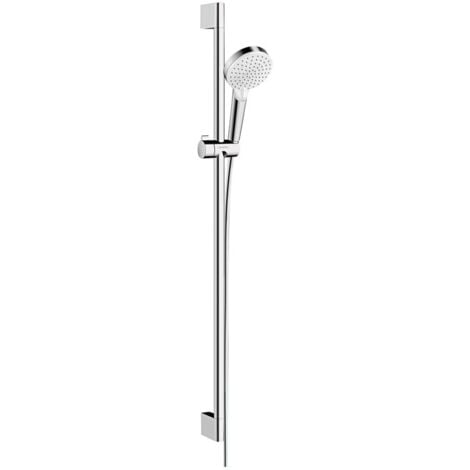 hansgrohe Crometta Brauseset 100mm Vario mit Brausestange 900mm 13,8l/min Weiß/Chrom