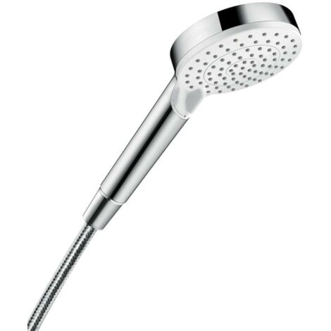 Hansgrohe Crometta - Duschkopf Vario 100, 2 Stahlen, weiß / verchromt 26330400