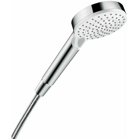 HANSGROHE Douchette à main 100 2 jets Crometta Vario EcoSmart, Blanc/Chromé 26332400