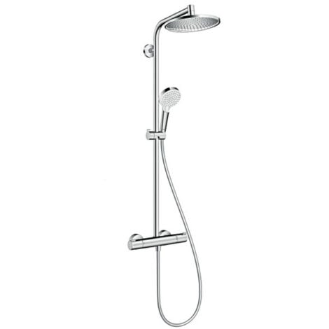 Hansgrohe Showerpipe Crometta S 240, colonna doccia a 1 getto, EcoSmart con miscelatore termostatico (27268000)