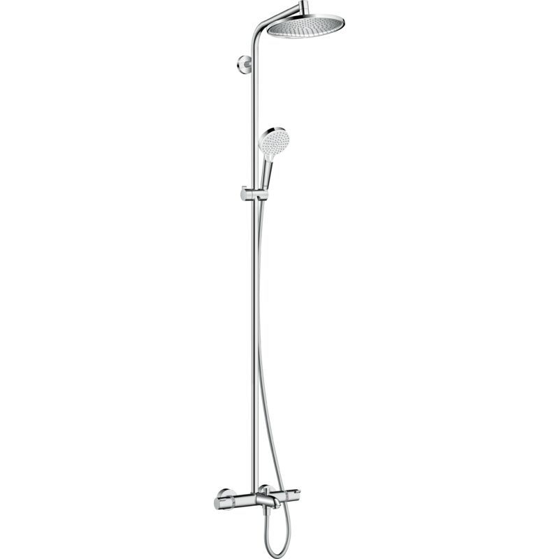 Crometta - Mitigeur de baignoire thermostatique Showerpipe s 240, chrome 27320000 - Hansgrohe