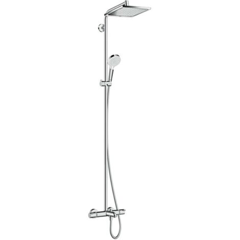 Hansgrohe Crometta - Thermostat-Wannenarmatur E 240 Showerpipe mit Zubehör, Chrom 27298000