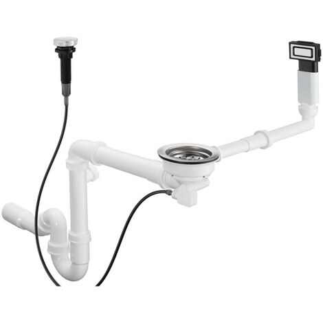 hansgrohe D14-11 Automatische Ab-, Überlaufgarnitur für Einzelbecken, Edelstahl
