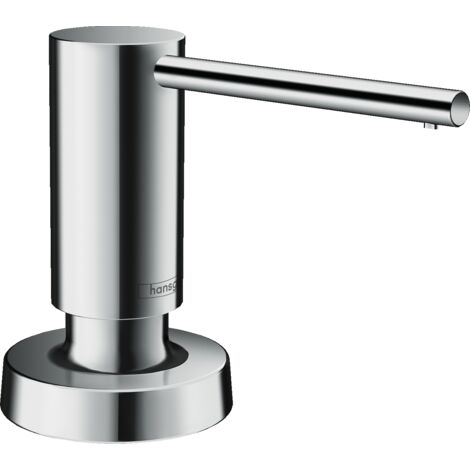 Hansgrohe – Distributeur de savon A51 500 ml – Métal chromé – Montage simple sans outils – Tube résistant à la corrosion – Pour cuisine moderne