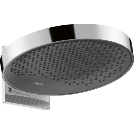 Hansgrohe – Douche de tête 360 mm avec jet PowderRain – Raccord mural incliné 10-30° – Aluminium chrome – 26230000