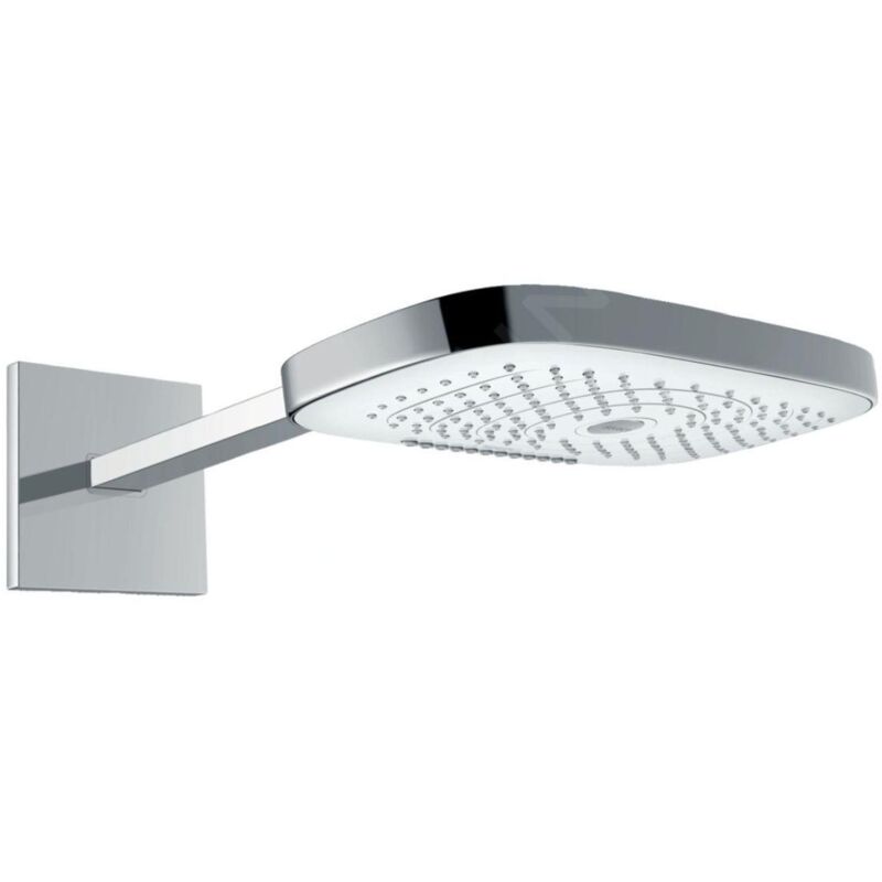 Hansgrohe - Raindance Select e - Douche de tête, 300 mm, 3 jets, bras de douche 390 mm, blanc/chrome 26468400
