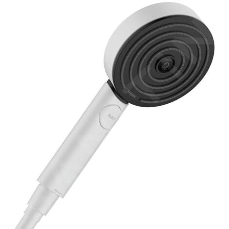 Hansgrohe – Pommeau de douche Relaxation 105 avec 3 jets – Technologie EcoSmart – Finition blanc mat – 24111700