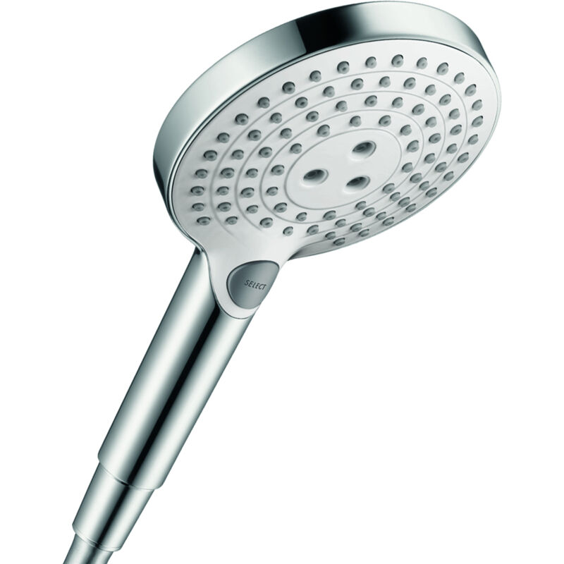 Pommeau de douche HANSGROHE Raindance Select S EcoSmart 120 3 jets blanc / chromé
