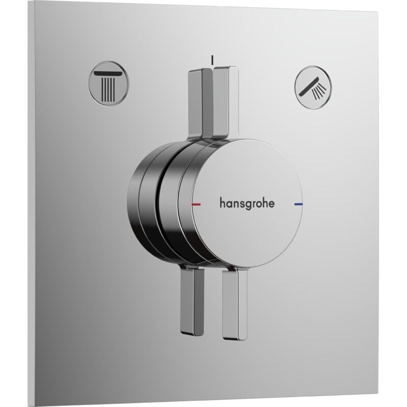 DuoTurn e - Mitigeur encastrable, pour 2 sorties, chrome 75417000 - Hansgrohe