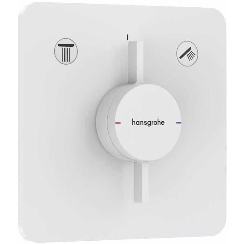 Hansgrohe DuoTurn Q - Mitigeur encastré 2 sorties, blanc mat 75414700