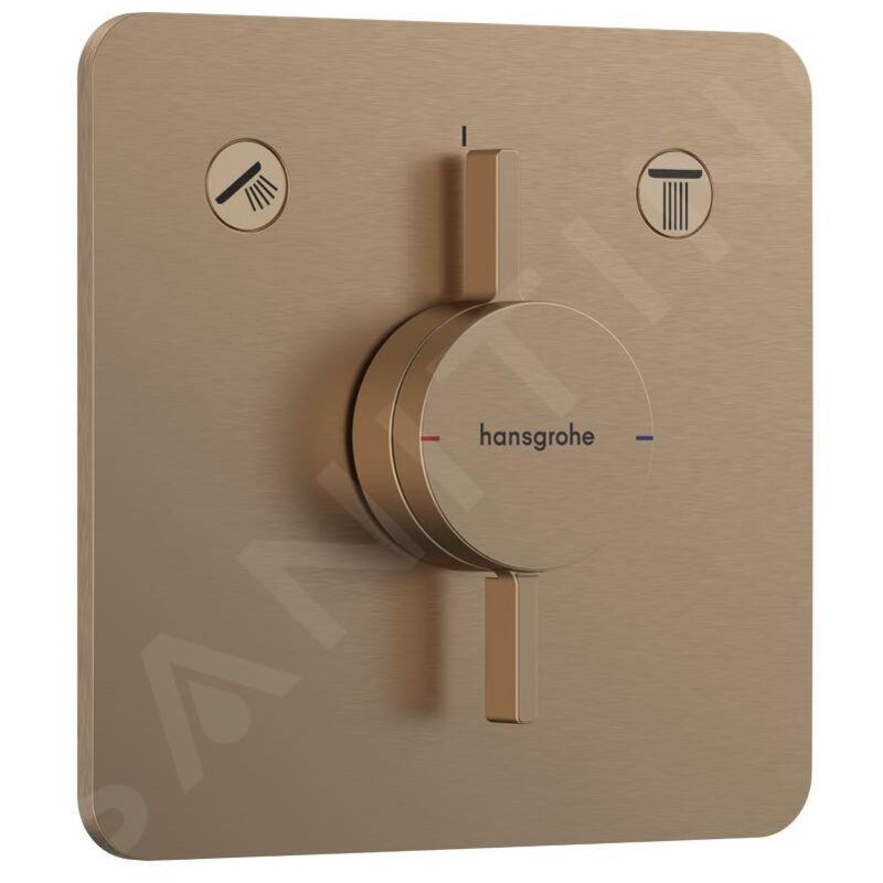 DuoTurn q - Mitigeur encastré, 2 sorties, bronze brossé 75414140 - Hansgrohe