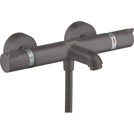 Hansgrohe Ecostat Comfort - Miscelatore termostatico per vasca da bagno, cromo nero spazzolato 13114340