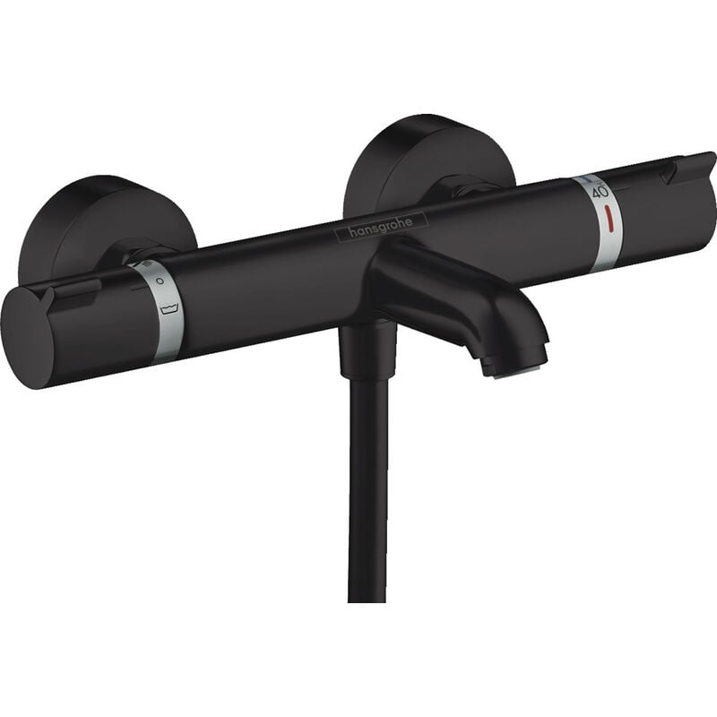 Ecostat Thermostatic bath/shower mixer Comfort for exposed installation, matt black (13114670) - Hansgrohe