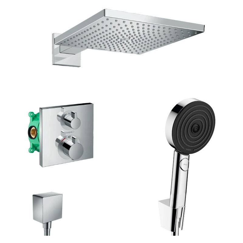 Hansgrohe - Ecostat Raindance Pulsify Set de douche encastré tout en 1 avec douche de tête 300 xxl + Douchette 3 jets Performance